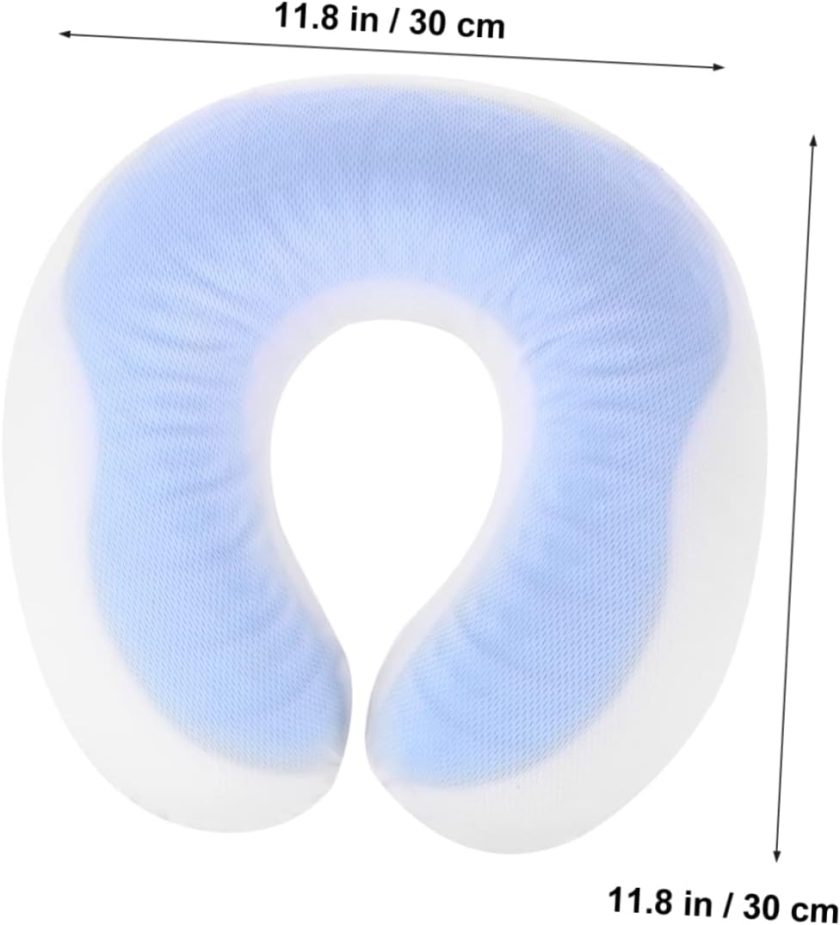 Cooling Gel Neck Pillow for Travel Memory Foam U-Shape Pillow with Comfort for Neck and Support - Image 2