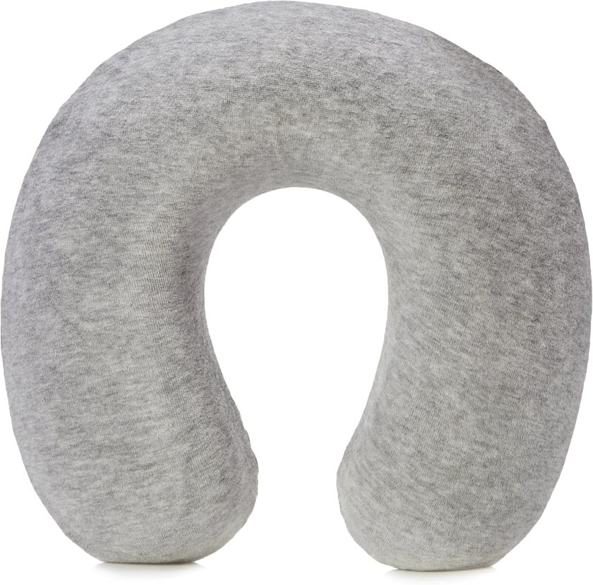 Memory Foam Semicircular Neck Pillow, Grey